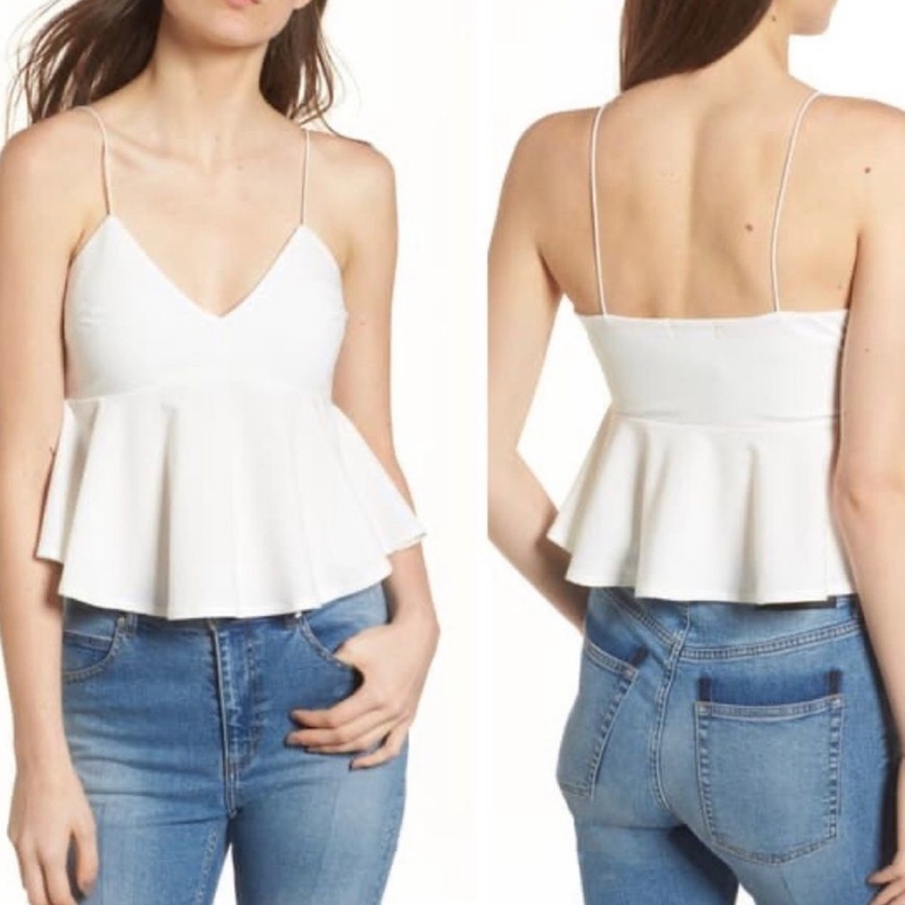 Leith Cropped Peplum Waist Camisole